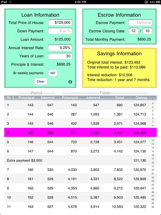 Amortization What-If screenshot-3