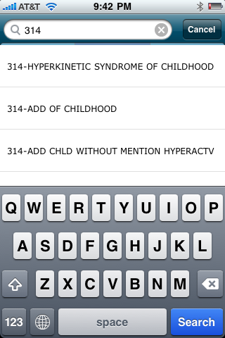 ICD-9 Lookup screenshot 5