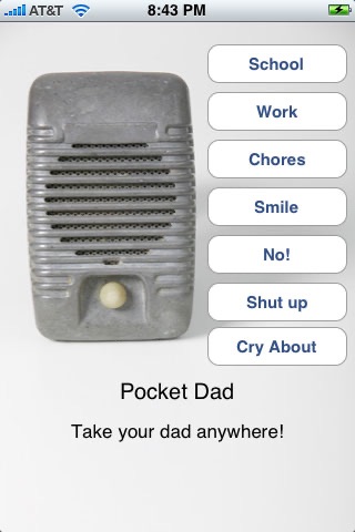 Pocket Dad iPhone screenshot 1 - Entertainment app