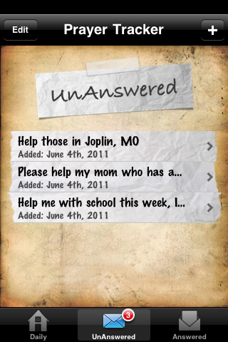 PrayerTracker screenshot