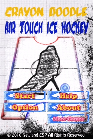Air Touch Ice Hockey Crayon Doodle