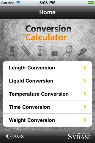 Conversion Calculator AGS