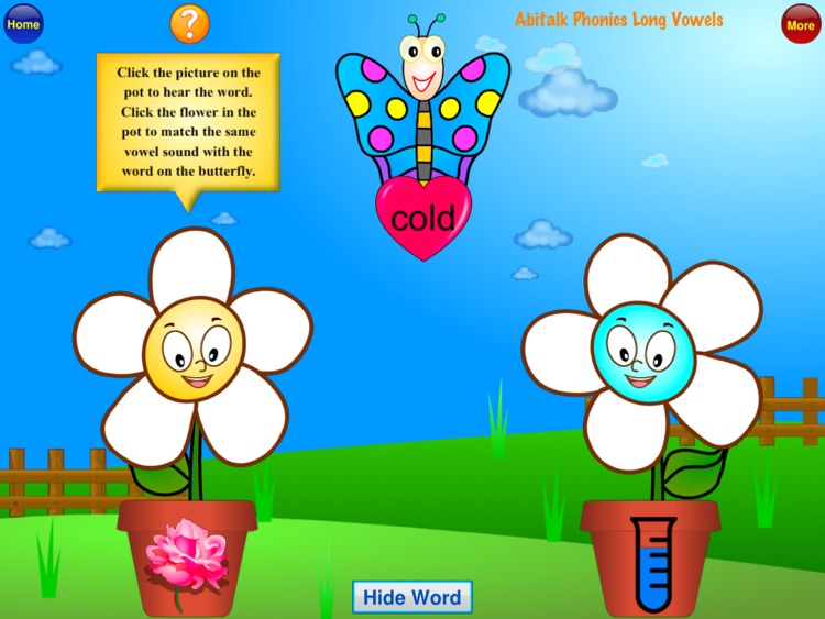ABC Phonics Butterfly Long Vowels - First Grade Second Grade Learning Game screenshot-3