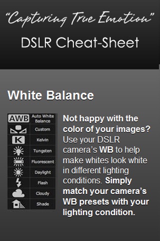DSLR Photography Cheat Sheet