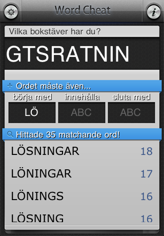 Screenshot #1 pour Word Cheat