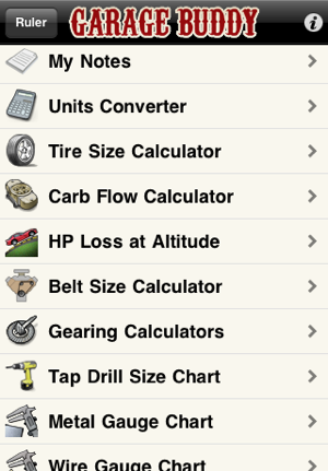 garage buddy on the app store tire size converter
