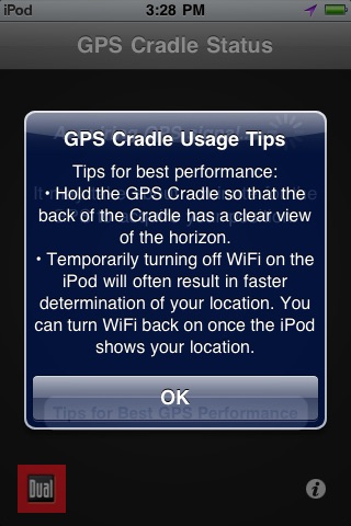 GPS Cradle Status Tool