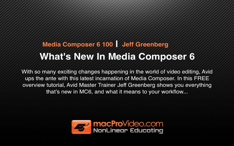 course for media composer 6 100 - what's new in media composer 6 iphone screenshot 1