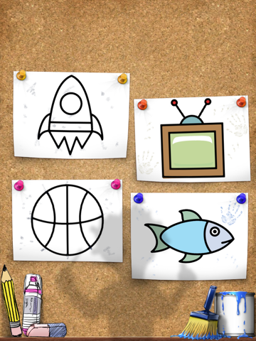 Drawing for Kids Lite (dog, fish, car, bird)のおすすめ画像1