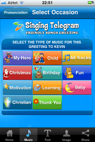 Singing Telegram screenshot 2