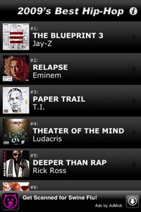 2,009 Best Hip-Hop & Rap Albums screenshot #1 for iPhone