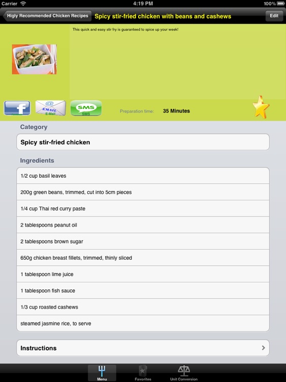 Chicken Recipes for iPad