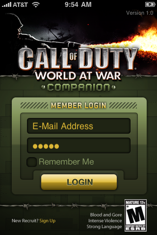 Call of Duty: World at War Companion - 1.1 - (iOS)