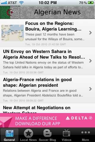 Algerian News app screenshot