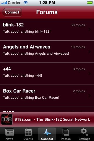 B182 -  Blink 182 Social Network screenshot-3