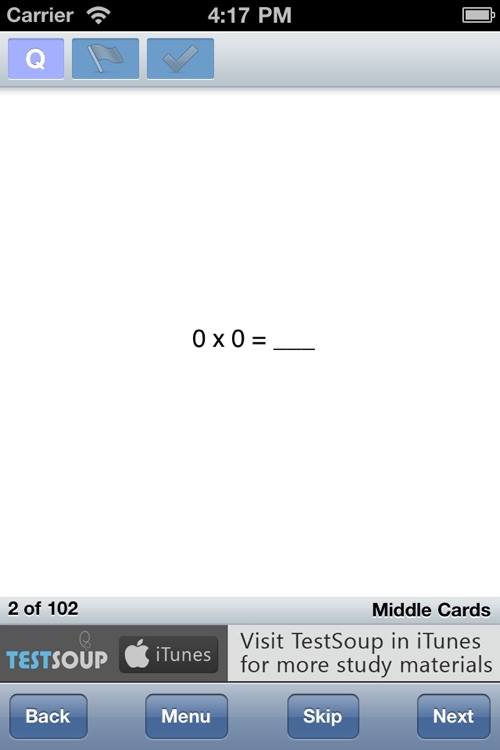 Basic Multiplication Facts Flashcards