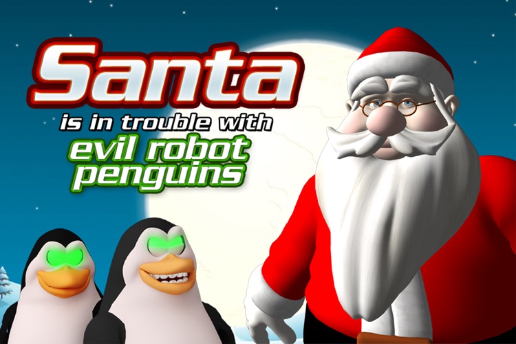 Santa is in trouble with evil robot penguins