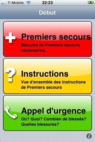 premiers secours iPhone Captures Décran 1