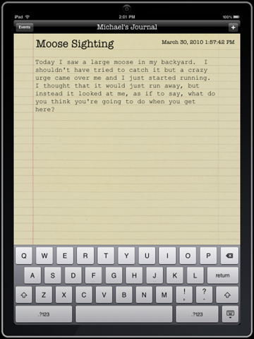 Pad Journal app screenshot