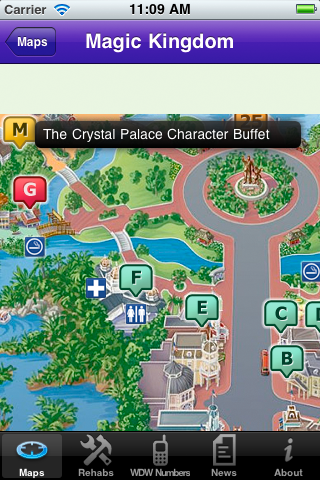 disney world maps iphone screenshot 2