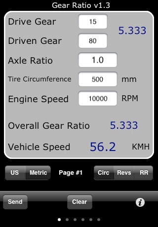 Gear Ratio iPhone screenshot 3 - Utilities app