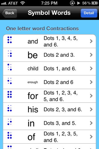 PocketBraille Reference screenshot 2