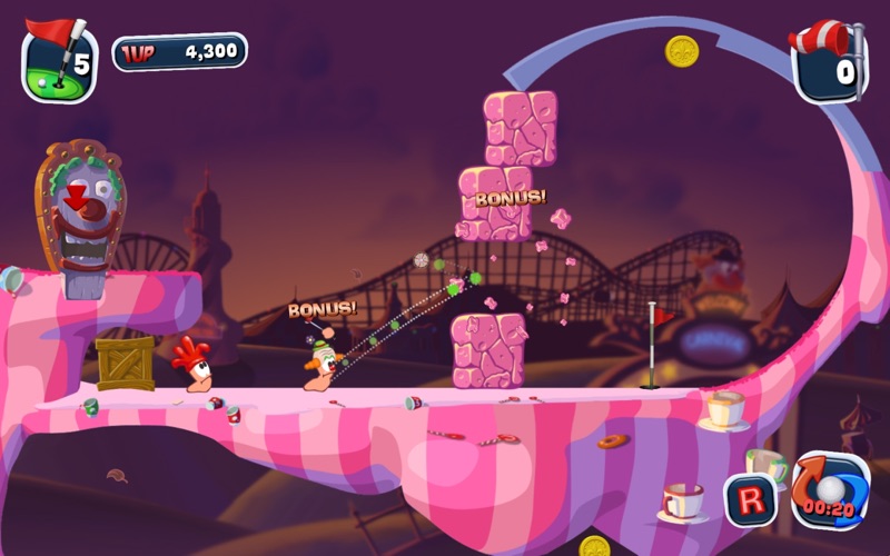 worms crazy golf iphone screenshot 3