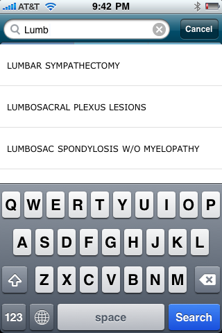 ICD-9 Lookup screenshot 4