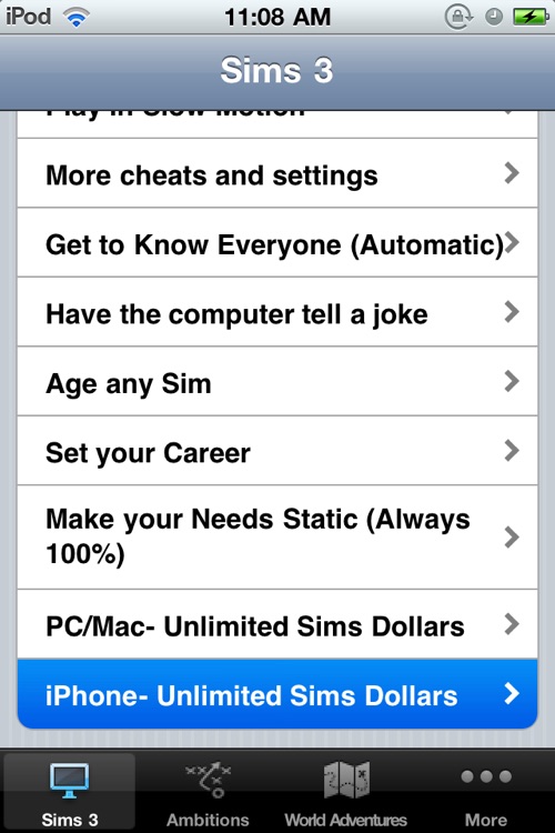 Cheats for Sims 3 Ambitions, Original & World Adventures (Combo Pack)