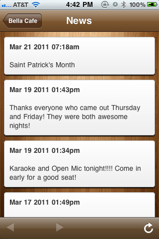 Bella Cafe app screenshot 2