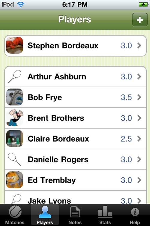 Tennis Match Point - Score Manager, Journal and Statistics