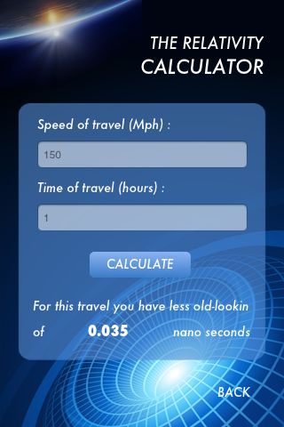 relativistic calculator iPhone Captures Décran 2