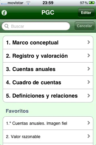 Captura de pantalla de PGC: Plan General De Contabilidad en iPhone 1