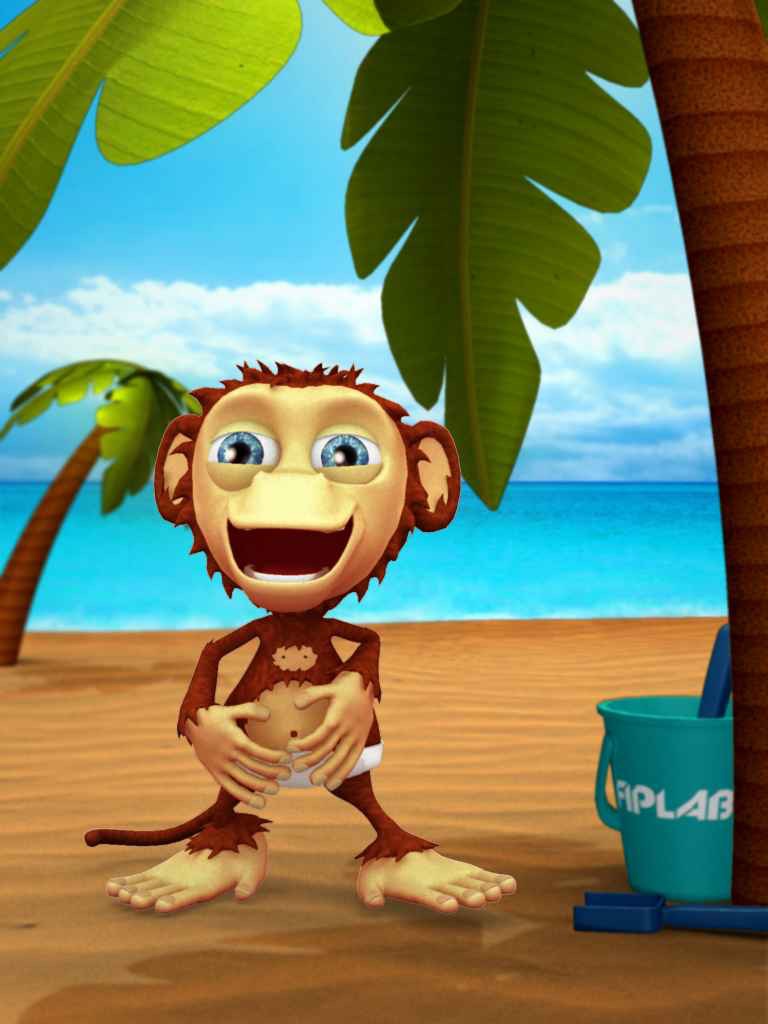 Talking Baby Monkey HD screenshot 2