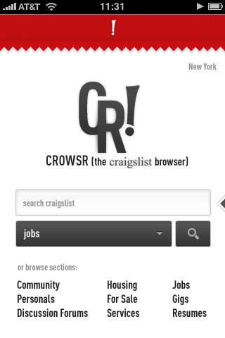 Crowsr iPhone screenshot 1 - Lifestyle app