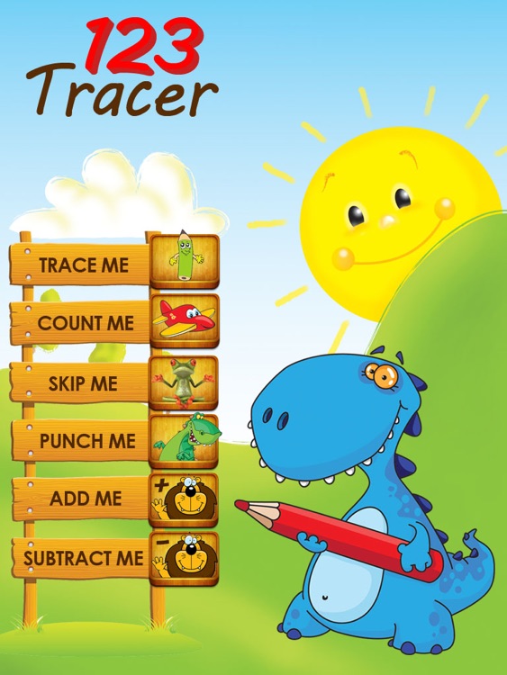 123 Tracer Free - A comprehensive 6 in 1 numbers app with addition and subtraction - HD