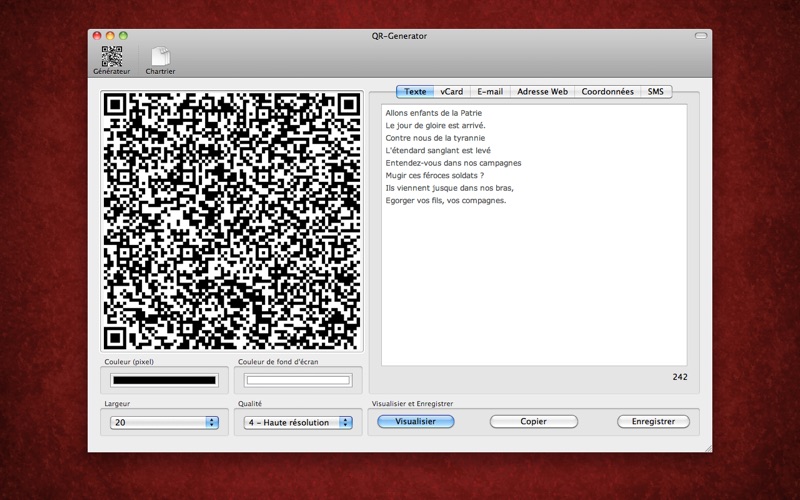 Screenshot #1 pour QR-Generator