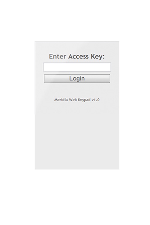 Meridia Web Keypad