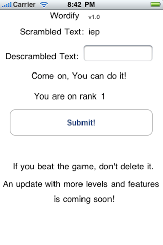 Wordify app screenshot