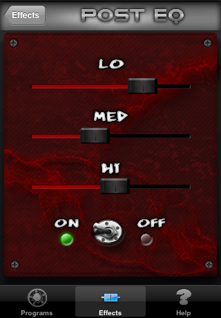 Reap DFX iPhone screenshot 2 - Music app