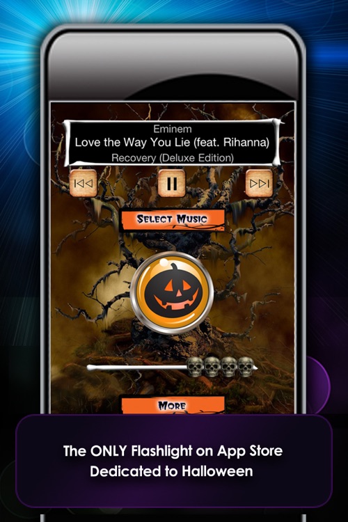 Halloween Flashlight - LED Light, Strobe, Plus Music - FREE