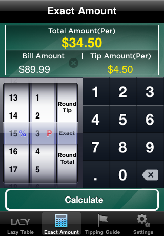 LazyTipper iPhone screenshot 1 - Finance app