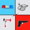 Emergency Police Kit: Blow Horn, Whistle, Flare, Siren, Cop Gun