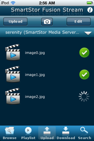 SmartStor Fusion Stream DLNA Digital Media App screenshot