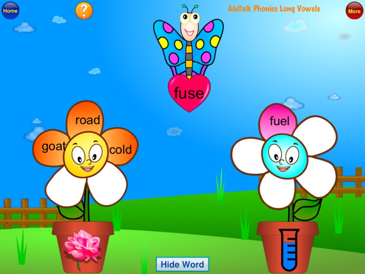 ABC Phonics Butterfly Long Vowels Free- First Grade Second Grade Learning Game screenshot-4