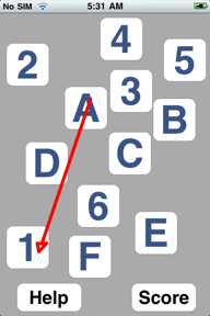 Alternating Trail Making Test screenshot