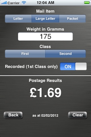 Postage Calculator - UK screenshot 3