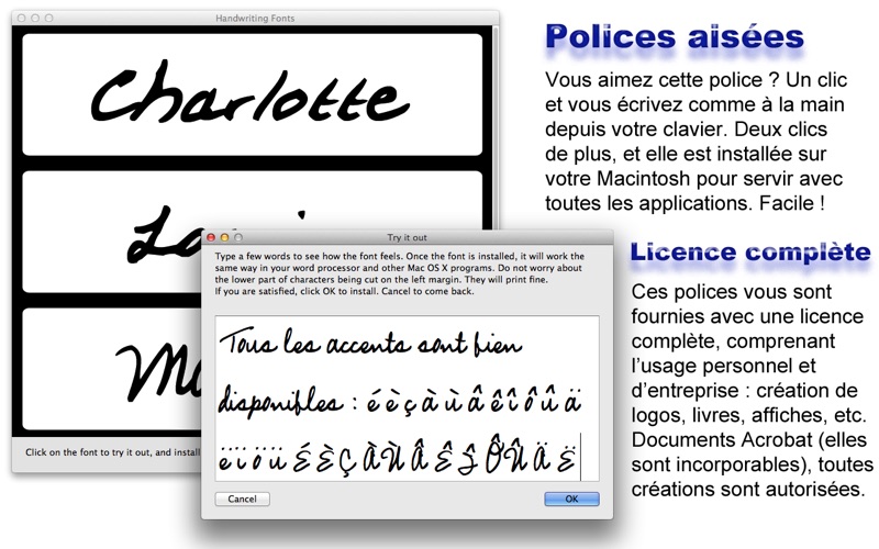 Screenshot #2 pour Polices d'écriture manuscrite