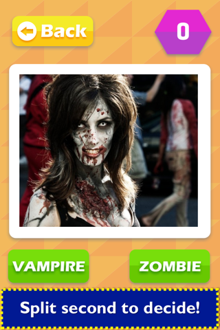 TicToc Pic: Zombie or Vampire Reflex Test Game screenshot 2