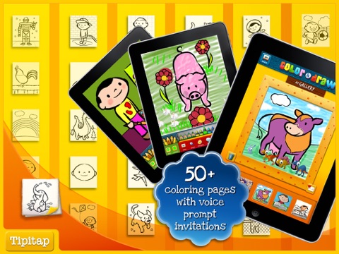 Color & Draw for kids HD: 4 apps in 1 - Coloring Book for iPad screenshot 3